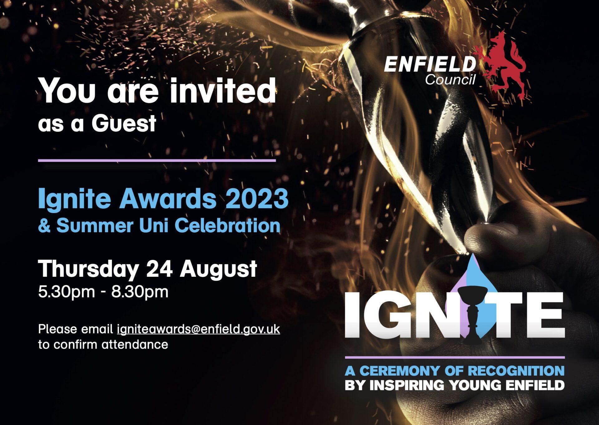 IGNITE AWARDS 2023 - Youth Enfield & Free Activity Portal for Young People